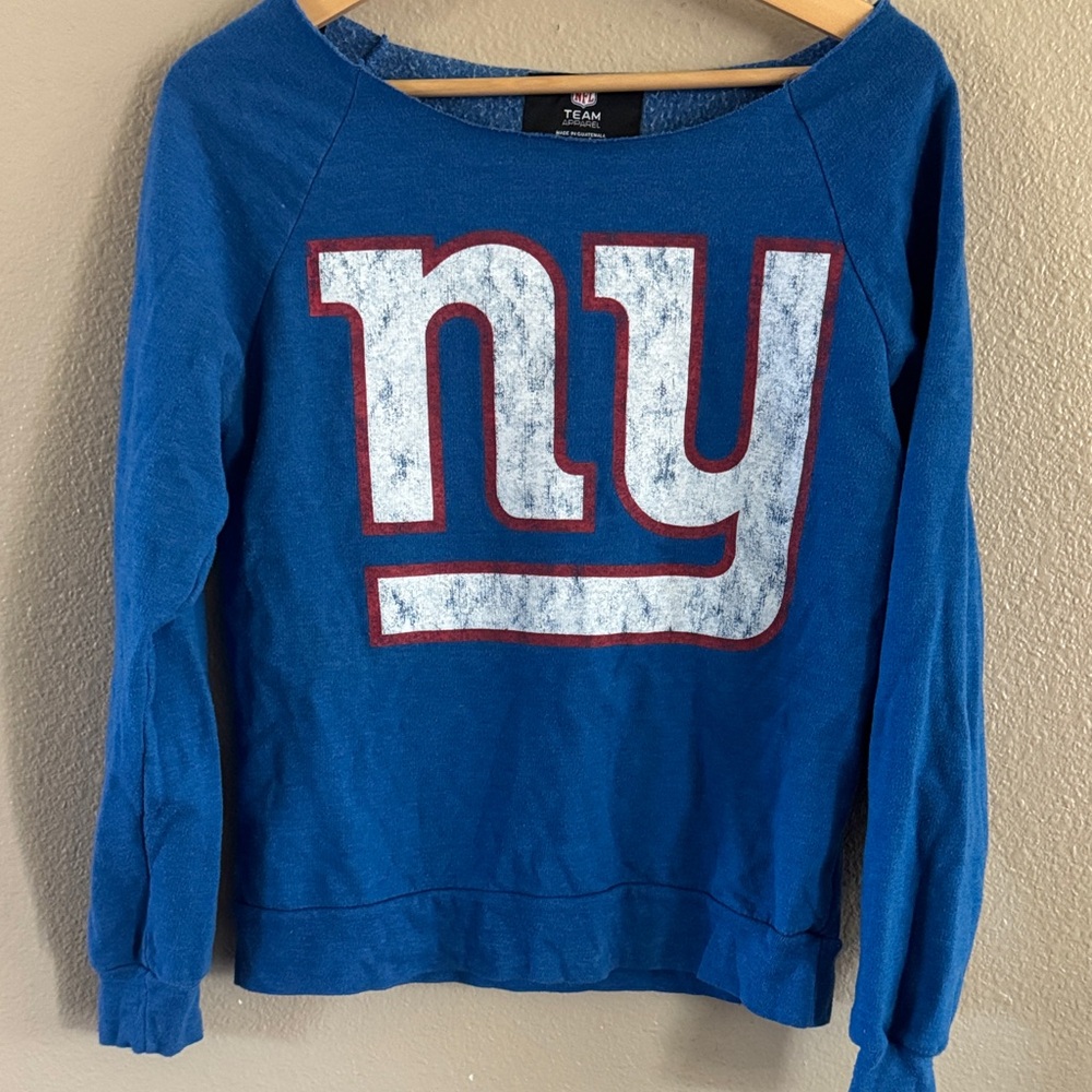 NFL Blue Team Off-the-Shoulder Sweater
